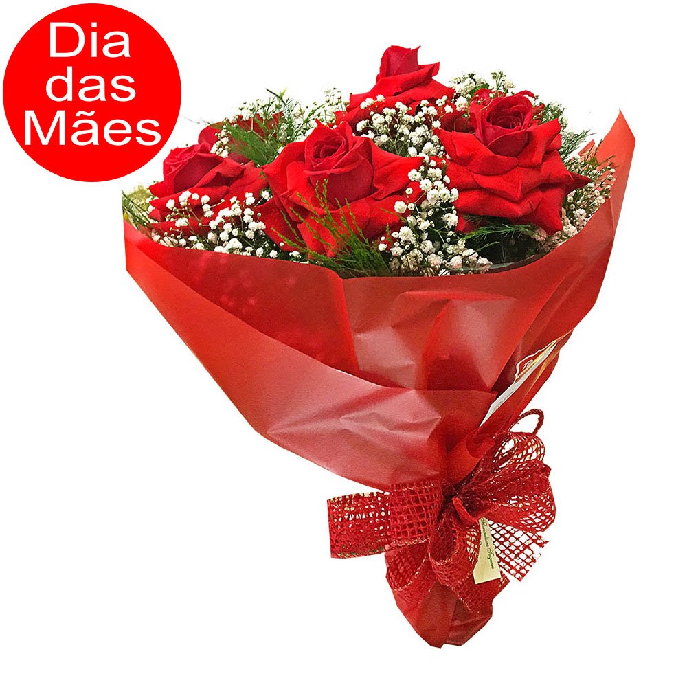 Buquê de Rosas - 6 Rosas Especiais Dia das Mães - Taquari Flores ...