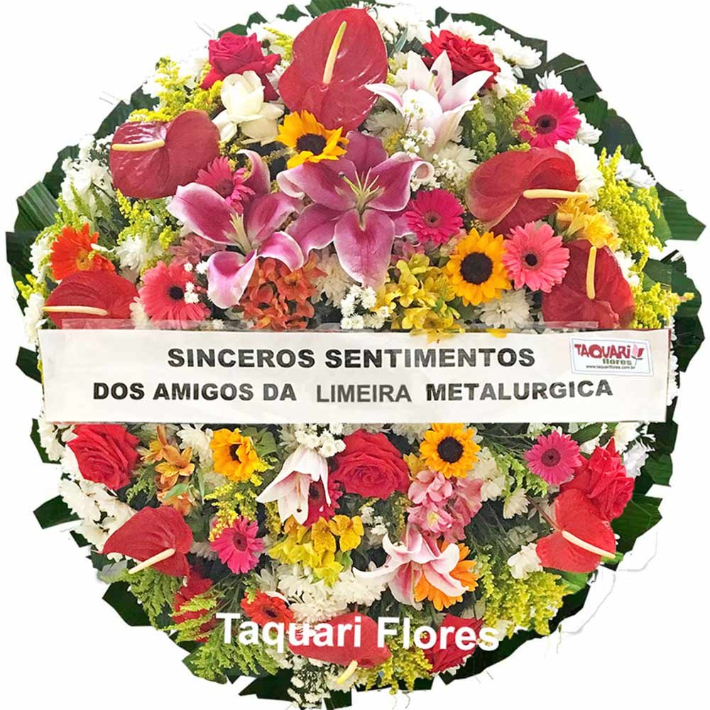 Coroa de Flores Colorida