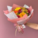 buque de gerberas e astromelias - Carinho Perfeito